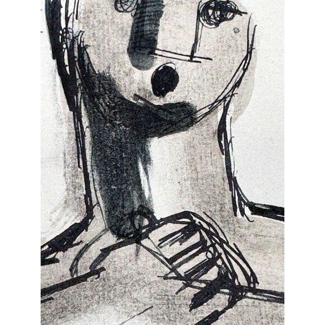 Abstract Henry Moore "Clasped Hands" Limited Edition Lithograph No. 5/250, Paris 1979, Custom Framed For Sale - Image 3 of 5