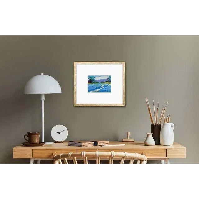 Lupine Field - Original oil painting landscape. 5 x 7 inches on gessoed masonite panel. Unframed. Signed Haas. Comes...