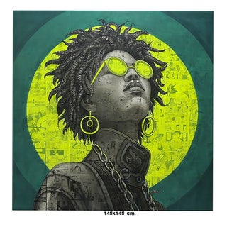 Lady in Green, 2000s, Mixed Media For Sale