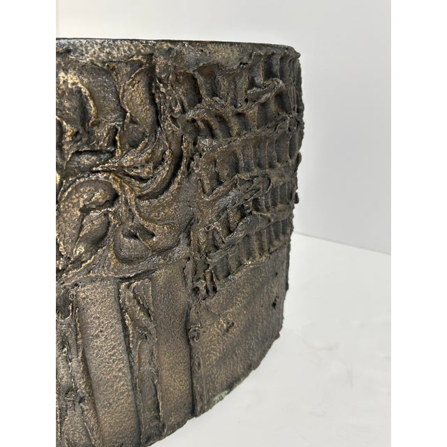 Wood Paul Evans Sculpted Resin Coffee Table, Signed Pe69 For Sale - Image 7 of 11