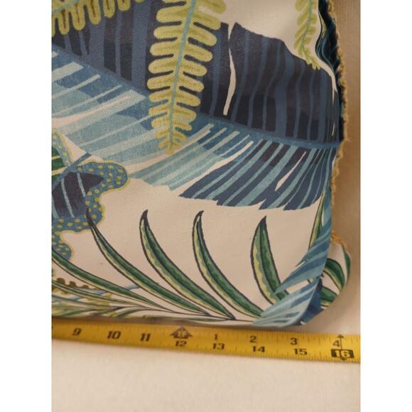 2 Pillow Set Tommy Bahama Tropical Leaf Throw 16 X 16 Indoor Outdoor Blue Green For Sale - Image 9 of 13
