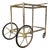 Brass Faux Bamboo Bar Cart with Glass by Orsenigo, Italy, 1970s For Sale