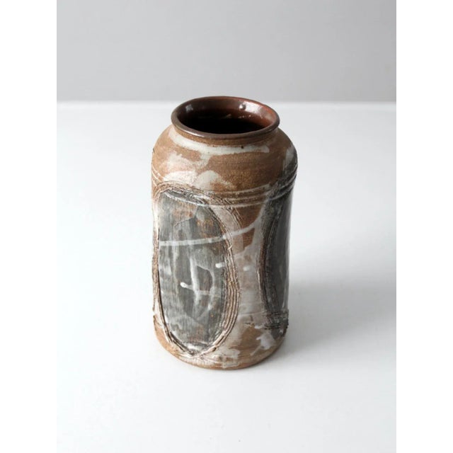 Brown Vintage Sauer Studio Pottery Vase For Sale - Image 8 of 12