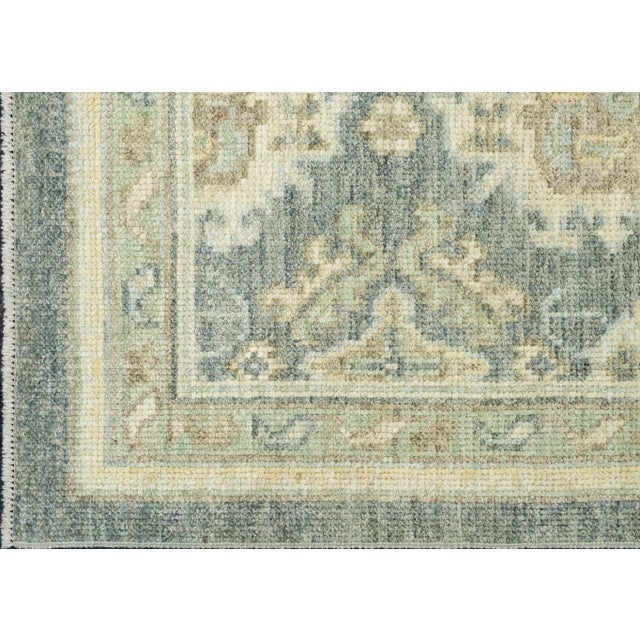 Turkish Oushak Runner Rug 2'10" x 8' #17528 For Sale In Houston - Image 6 of 8