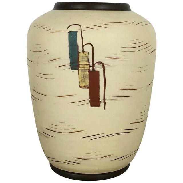 Vintage Ceramic Pottery Vase from Sawa Ceramic Franz Schwaderlapp, Germany For Sale - Image 10 of 10