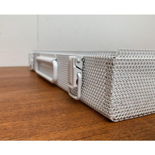 Postmodern White Perforated Metal Briefcase, 1980s For Sale - Image 17 of 18