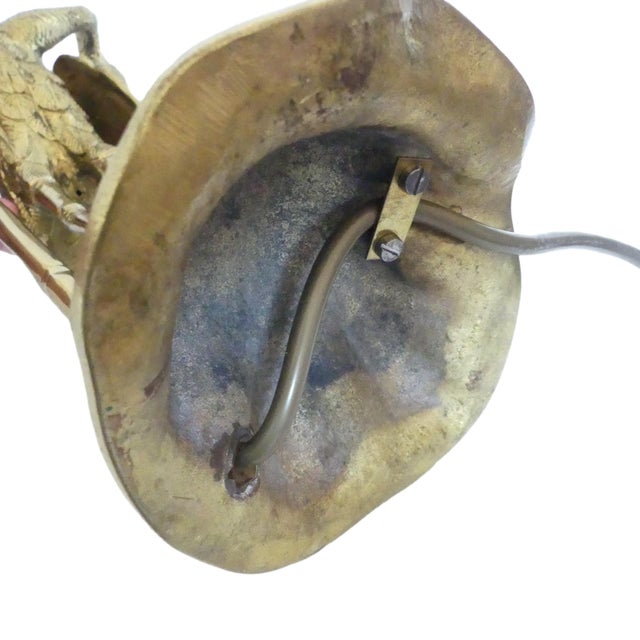 Metal French Gilded Bronze Heron Lamp by Maison Baguès, 1970s For Sale - Image 7 of 8