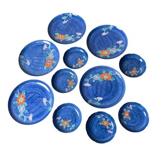 Vintage Japanese Porcelain Plates, 1970s, Set of 11 For Sale