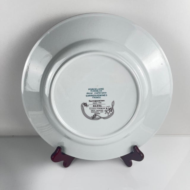 1990s Elysa Dinner Plates from Sarreguemines, 1990s, Set of 6 For Sale - Image 5 of 10