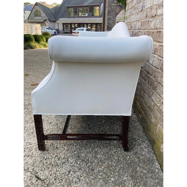 Chippendale Early 20th Century Antique Camelback Chippendale Style Sofa For Sale - Image 3 of 13