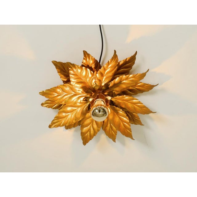 Large Gold-Plated Ceiling Lamp in the style of Hans Kögl Florentine, 1980s For Sale - Image 10 of 18