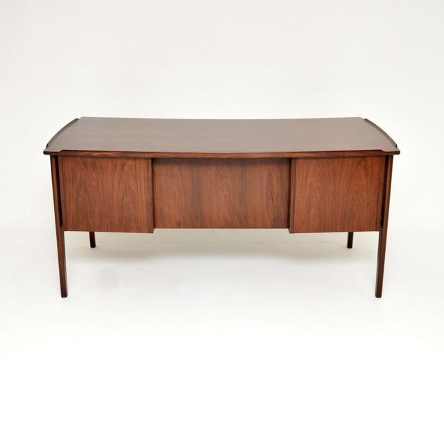 Wood Vintage Danish Executive Desk attributed to Dyrlund, 1960 For Sale - Image 7 of 13