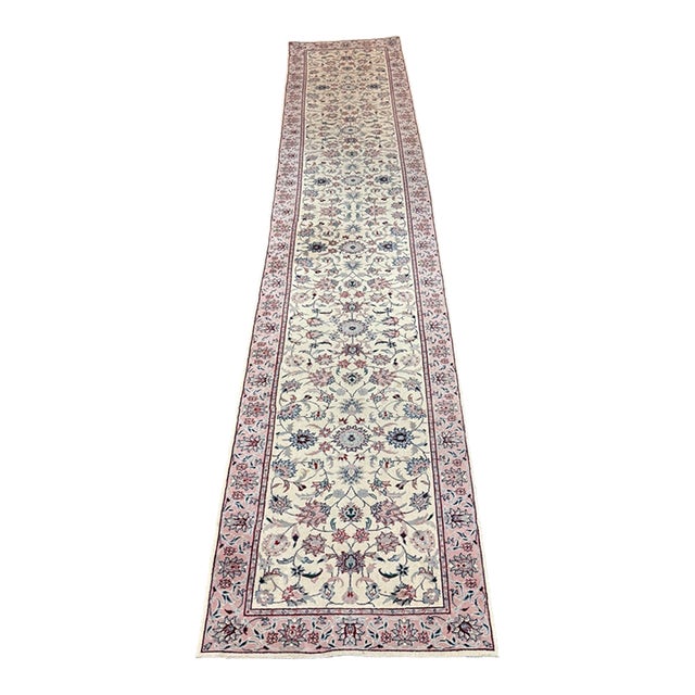 2ft 6 in X 13ft 6 in Persian Style Floral Wool Runner Rug For Sale