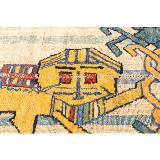 Antique Handwoven Gabbeh Palas Textile Art For Sale - Image 10 of 11