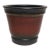 Metallic Slate and Matte Red Glaze Variegated Ceramic Planter by Deanna Nichols For Sale