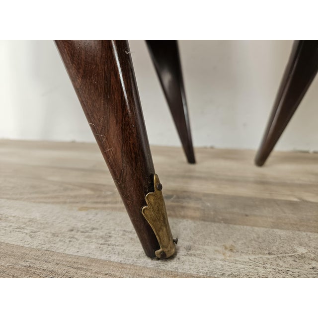 Art Deco Mahogany Crotch Bedside Tables with Glass Top, 1950, Set of 2 For Sale - Image 18 of 18