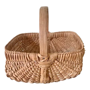 Early 20th Century American Splint Oak Gathering Basket