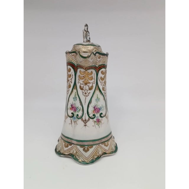 Japanese Antique Hand Painted Japanese Tea/Chocolate Pot For Sale - Image 3 of 10