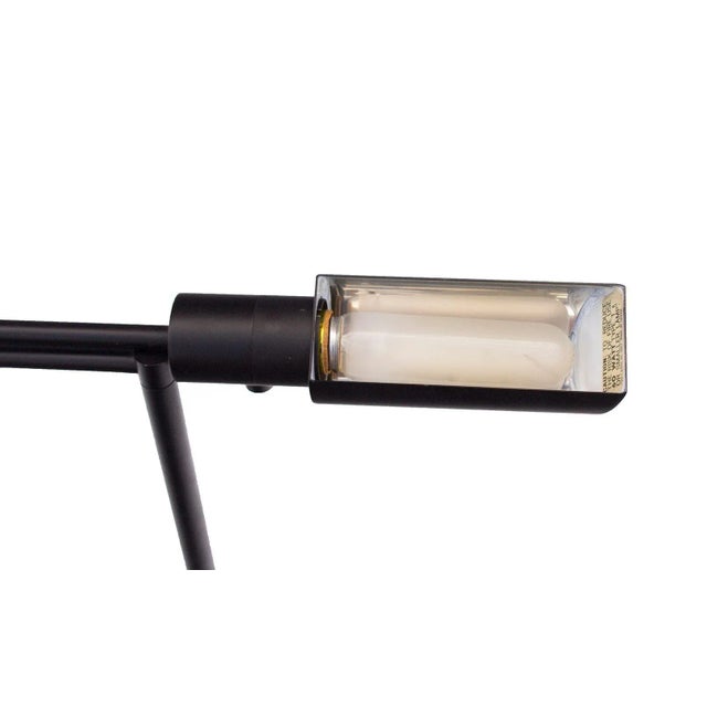 Black Matte Black Library Style Telescoping Floor Lamp For Sale - Image 8 of 12