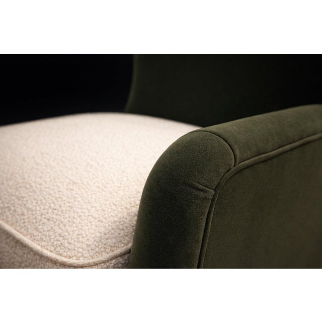 Armchairs with Pouf in Caviúna Wood, Mohair & Bouclé by Carlo Hauner, Brazil, 1950s — Lot 209D For Sale - Image 13 of 17