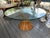 McGuire 1960s Large Round Rattan Bamboo Dining Table With Glass Top For Sale - Image 4 of 8