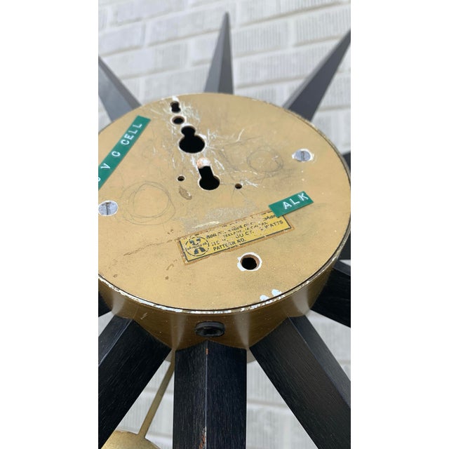 Mid-Century Modern George Nelson Starburst Clock For Sale - Image 9 of 10