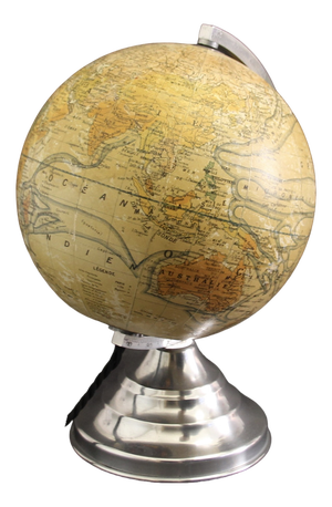 French Illuminated Globe, 1940s
