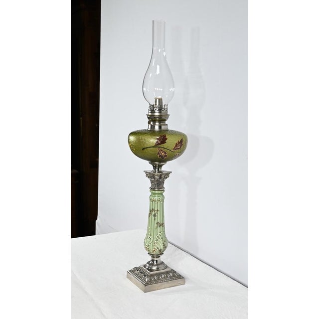 Art Nouveau Oil Lamp, 1900s For Sale - Image 3 of 18