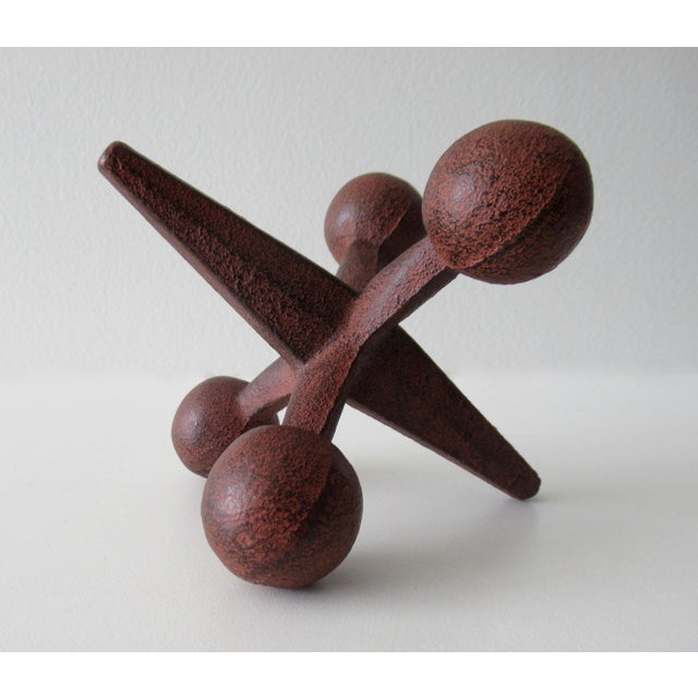 Mid-Century Modern C.1960's Mid-Century Bill Curry(Designer) for Design Line Inc.(Mfr.) Iron Jack Bookend For Sale - Image 3 of 12