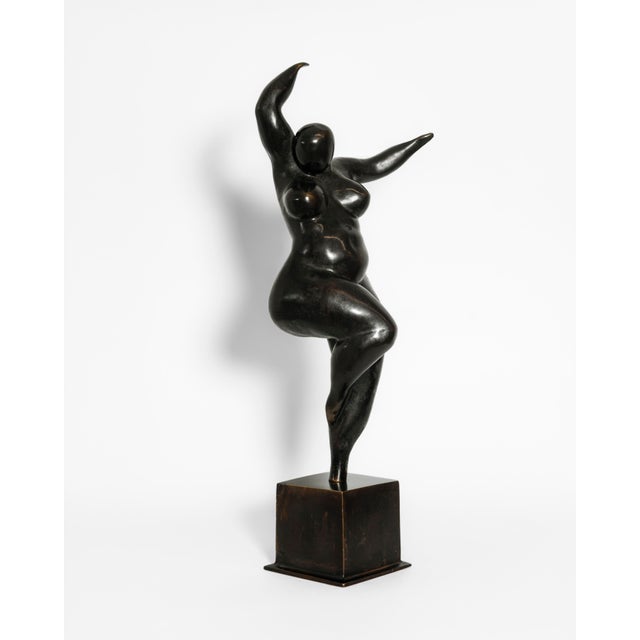 "The Dancer" Contemporary Bronze Sculpture For Sale - Image 4 of 6