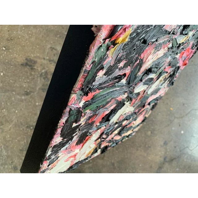 "Juliet" Contemporary Abstract Expressionist Square Oil Painting by Monica Shulman For Sale - Image 9 of 12