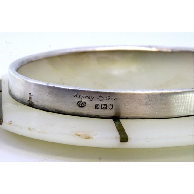 Oval Silver and Marble Soap Dish For Sale - Image 3 of 8