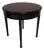 Large Black Round Salon or Side Table with Lacquered Legs and Silver Trim, 1920s For Sale