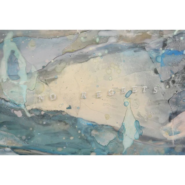 Contemporary One of a Kind Mixed-Media Signed Painting by Robert Bery Titled "I Love Miracles" For Sale - Image 3 of 8