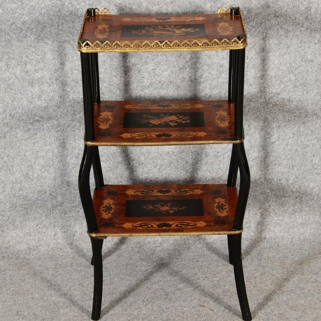 Black Antique Victorian French Etagere, 1850 For Sale - Image 8 of 18