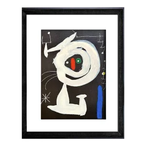 Joan Miro Lithograph Original in Color W/Cat. Ref (C112) 1967 W/Frame Included