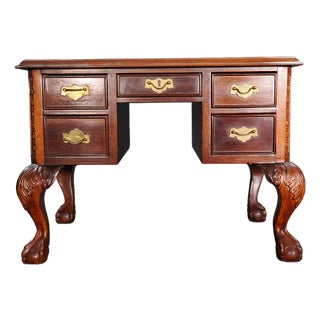 Vintage Miniature Salesman Sample Mahogany Writing Desk For Sale
