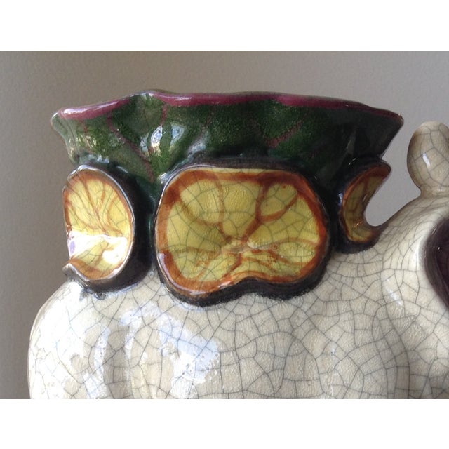 Japanese Ceramic Crackle Elephant Planter Chairish