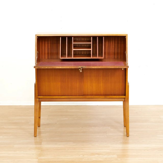 Brown Mid Century Secretary Desk by Greaves & Thomas For Sale - Image 8 of 11