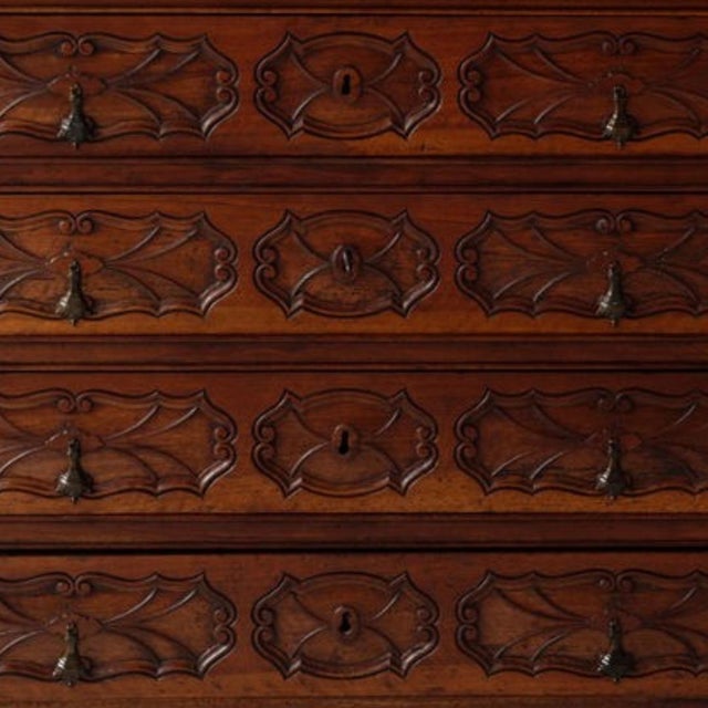 19th Century French Walnut Chest of Drawers For Sale In Birmingham - Image 6 of 8