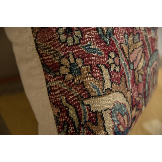 Vintage Meshed Rug Fragment Pillow For Sale - Image 9 of 11