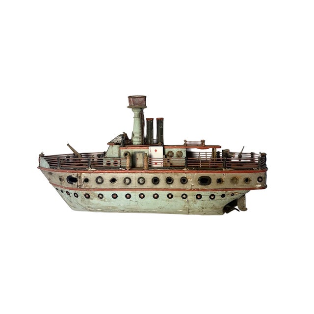 American Folk Art Ship Model Early 20th Century For Sale - Image 3 of 13