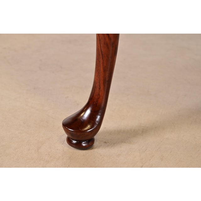 Ethan Allen Queen Anne Solid Cherry Wood Extension Dining Table, Newly Refinished For Sale - Image 12 of 15