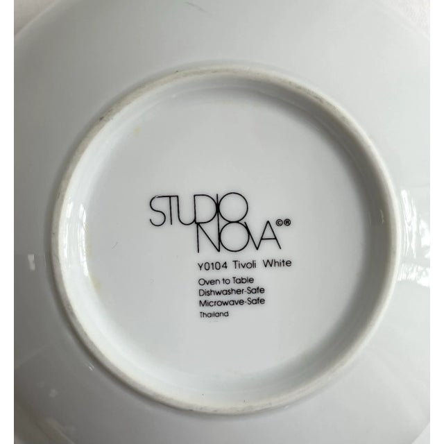 1990s Studio Nova White Serving Platter & Bowl For Sale - Image 9 of 9