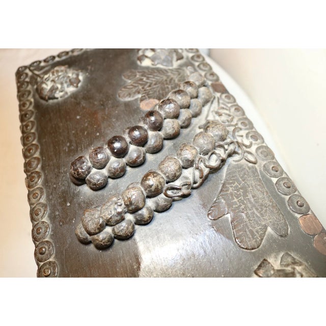 Rare Quality Antique 1800s Victorian Handmade Floral Wood Box Sculpture Folk Art For Sale - Image 12 of 12