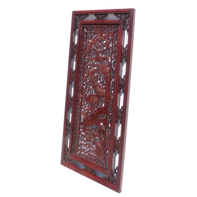Chinese Wooden Rectangular Wall Screen | Chairish
