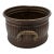 Vintage Fluted Copper & Brass Cachepot Planter Bowl With Cast Handles For Sale
