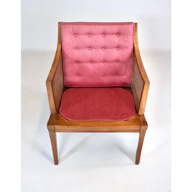 Mid Century Modern Lounge Chairs by Erwin Lambeth, Cane & Mahogany For Sale - Image 10 of 11