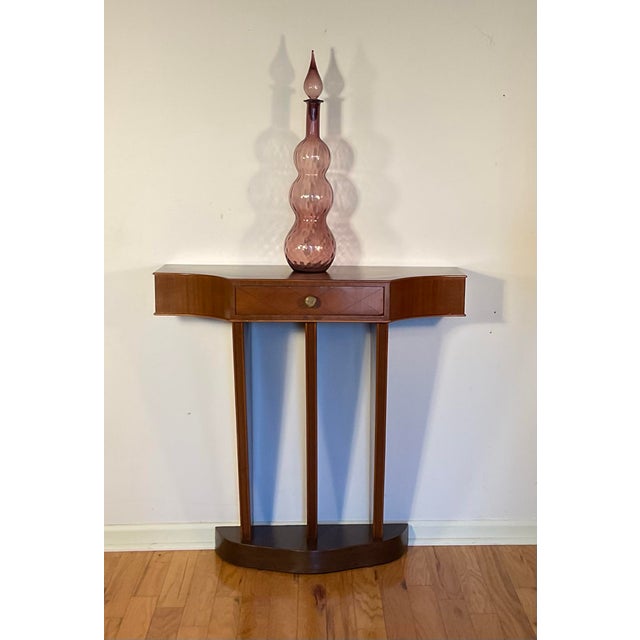 1960’s Empoli Amethyst-Purple Italian Glass Decanter Triple Gourd With Stopper For Sale - Image 12 of 12