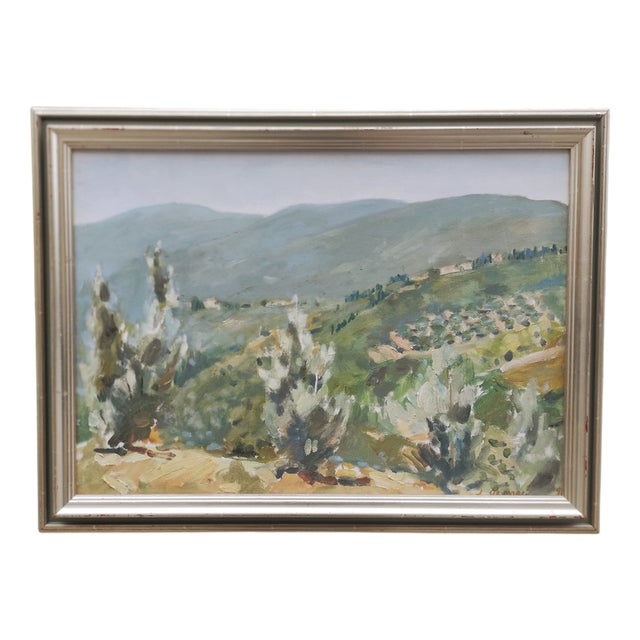 Gennari, Landscape, 1990s, Oil on Canvas on Board, Framed For Sale